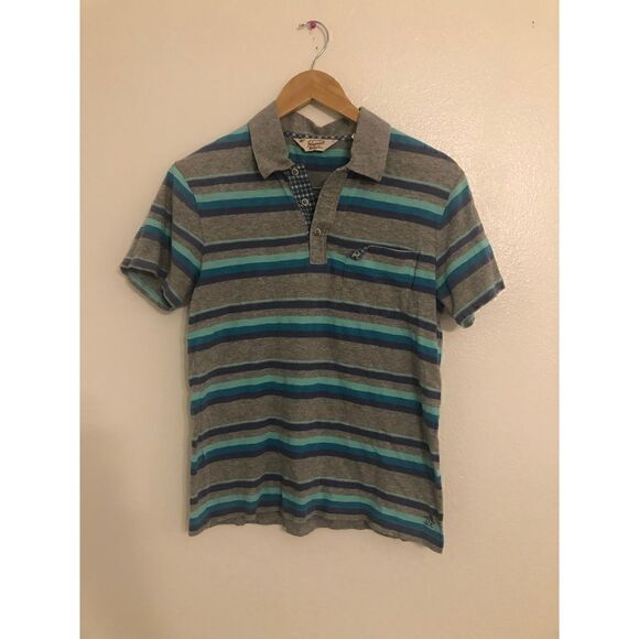 The Original Penguin Striped Short Sleeve Polo Shirt Size Small - Picture 1 of 13